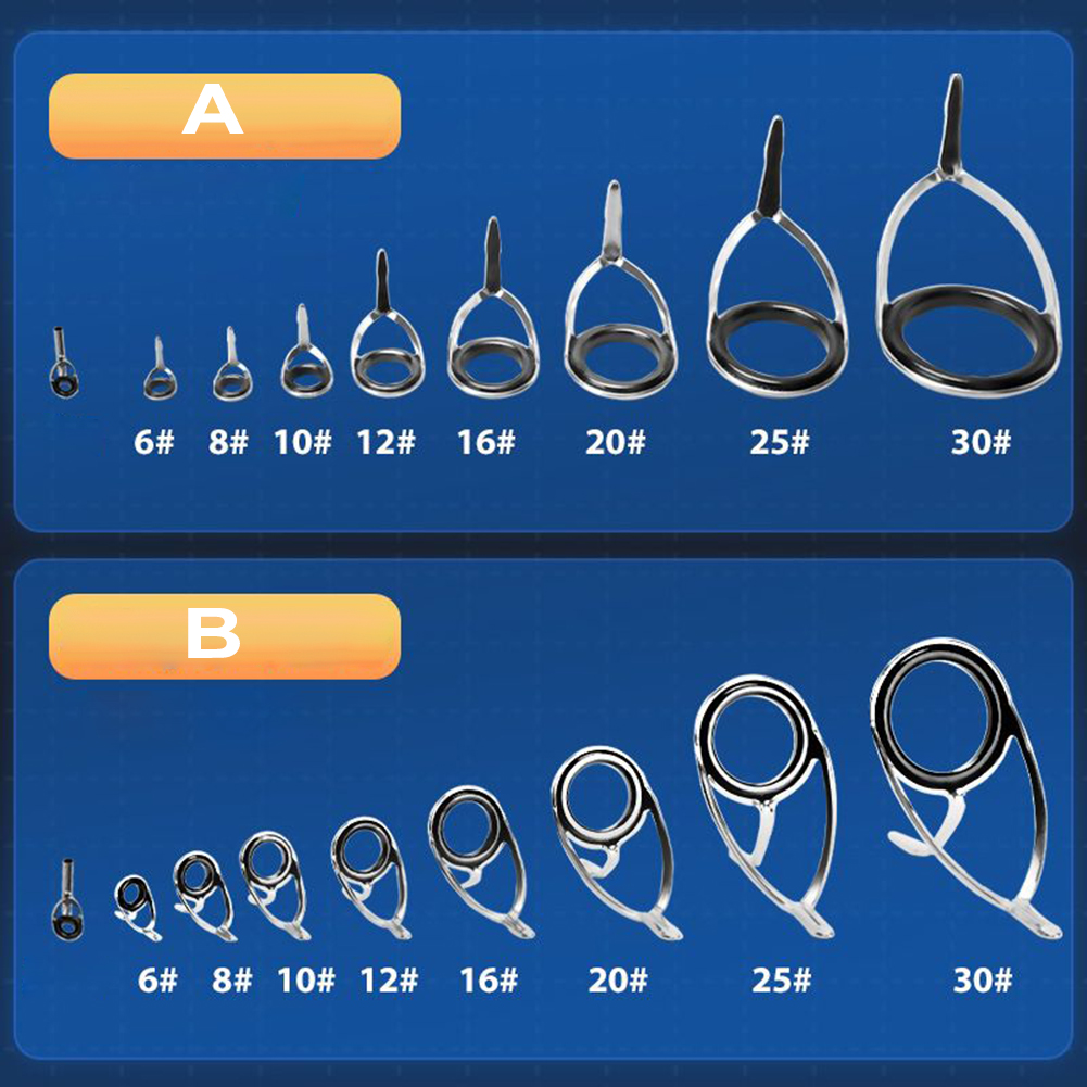 Fishing Rod Tip Replacement - 9 pçs guia de vara de