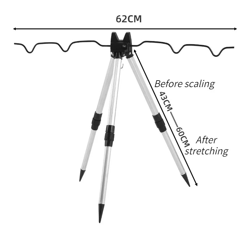 1 CONJUNTO Suporte Telescópico - Fishing Rod Casting avaliação e preço