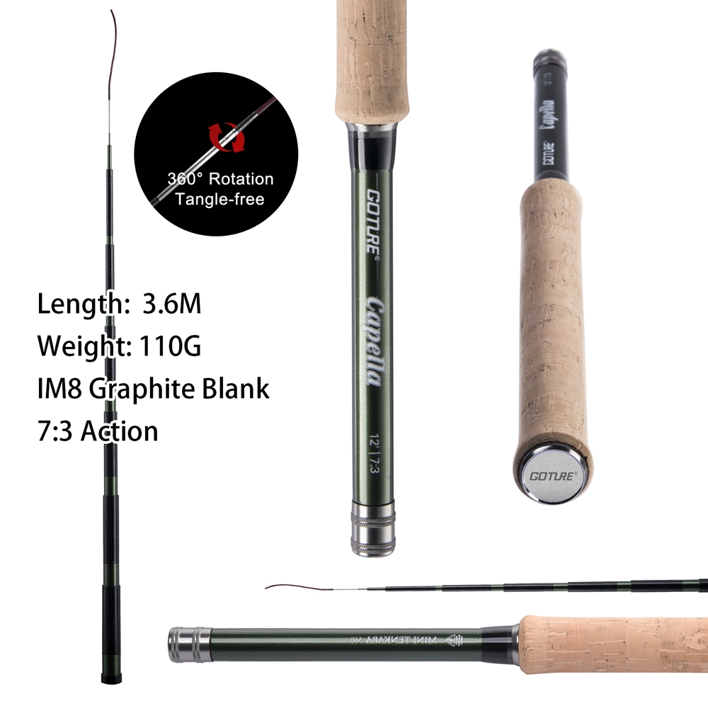 Goture tenkara vara de pesca c - Fishing Rod Carbon Fiber avaliação e preço